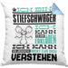 Stiefschwager Geschenk Kaffee-Kissen mit Füllung 40x40 Geschenkidee für Stiefschwager Ich Bin Stiefschwager Ich Kann Es Dir Erklären Jedoch Nicht Für Dich Verstehen Spruch Lustig (Grau) Blau Trendation