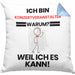 Konzertveranstalter Geschenk Kissen mit Füllung 40x40 Lustiger Spruch Ich Bin Konzertveranstalter Warum Weil Ich Es Kann Geschenkidee Bester Konzertveranstalter Geburtstag (Grau) Blau Trendation