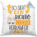 Autoverkäufer Kissen mit Füllung 40x40 Geschenk So Sieht Ein Richtig Cooler Autoverkäufer Aus Geschenkidee Spruch Lustig (Grau) Blau Trendation