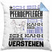 Pferdepfleger Geschenk Kaffee-Kissen mit Füllung 40x40 Geschenkidee für Pferdepfleger Ich Bin Pferdepfleger Ich Kann Es Dir Erklären Jedoch Nicht Für Dich Verstehen Spruch Lustig (Grau) Blau Trendation