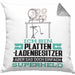 Plattenladenbesitzer Geschenk Kissen mit Füllung 40x40 Ich Bin Plattenladenbesitzer Aber Sag Doch Einfach Superheld Lustige Geschenkdiee für Plattenladenbesitzer (Grau) Grau Trendation