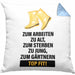 Gärtner Kissen mit Füllung 40x40 mit Spruch Garten Hobbygärtner Gärtner Geschenk Lustig Gärtnerin Geschenkidee (Grau) Blau Trendation