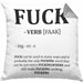F*** Kissen mit Füllung 40x40 Geschenk Schimpfwort 18+ Geschenkidee Männer Frauen Arbeitskollege Geschenkidee (Grau) Grau Trendation
