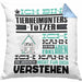 Tierheimunterstützer Geschenk Kaffee-Kissen mit Füllung 40x40 Geschenkidee für Tierheimunterstützer Ich Bin Tierheimunterstützer Ich Kann Es Dir Erklären Jedoch Nicht Für Dich Verstehen Spruch Lustig (Grau) Blau Trendation