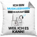 Musikliebhaber Geschenk Kissen mit Füllung 40x40 Lustiger Spruch Ich Bin Musikliebhaber Warum Weil Ich Es Kann Geschenkidee Bester Musikliebhaber Geburtstag (Grau) Grau Trendation