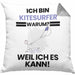 Kitesurfer Geschenk Kissen mit Füllung 40x40 Lustiger Spruch Ich Bin Kitesurfer Warum Weil Ich Es Kann Geschenkidee Bester Kitesurfer Geburtstag (Grau) Grau Trendation