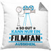 Filmfan Geschenk Kissen mit Füllung 40x40 So Gut Kann Nur Ein Filmfan Aussehen Geschenkidee (Grau) Grau Trendation