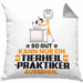 Tierheilpraktiker Geschenk Kissen mit Füllung 40x40 So Gut Kann Nur Ein Tierheilpraktiker Aussehen Geschenkidee (Grau) Grau Trendation