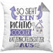 Katzenhotelbesitzer Kissen mit Füllung 40x40 So Sieht Ein Richtig Cooler Katzenhotelbesitzer Aus Geschenk Lustiger Spruch Geschenkidee (Grau) Grau Trendation