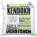 Kendoka Geschenk Kaffee-Kissen mit Füllung 40x40 Geschenkidee für Kendoka Ich Bin Kendoka Ich Kann Es Dir Erklären Jedoch Nicht Für Dich Verstehen Spruch Lustig (Grau) Blau Trendation