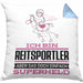 Reitsportler Geschenk Kissen mit Füllung 40x40 Ich Bin Reitsportler Aber Sag Doch Einfach Superheld Lustige Geschenkdiee für Reitsportler (Grau) Blau Trendation