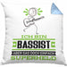 Bassist Geschenk Kissen mit Füllung 40x40 Ich Bin Bassist Aber Sag Doch Einfach Superheld Lustige Geschenkdiee für Bassist (Grau) Blau Trendation
