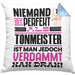 Tonmeister Geschenk Kissen mit Füllung 40x40 Lustige Geschenkidee für Tonmeister Geburtstag Niemand Ist Perfekt Aber Als Tonmeister Ist Man Nah Dran (Grau) Blau Trendation