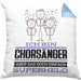Chorsänger Geschenk Kissen mit Füllung 40x40 Ich Bin Chorsänger Aber Sag Doch Einfach Superheld Lustige Geschenkdiee für Chorsänger (Grau) Blau Trendation