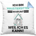 Haustiersitter Geschenk Kissen mit Füllung 40x40 Lustiger Spruch Ich Bin Haustiersitter Warum Weil Ich Es Kann Geschenkidee Bester Haustiersitter Geburtstag (Grau) Blau Trendation