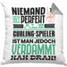 Curling-Spieler Geschenk Kissen mit Füllung 40x40 Lustige Geschenkidee für Curling-Spieler Geburtstag Niemand Ist Perfekt Aber Als Curling-Spieler Ist Man Nah Dran (Grau) Grau Trendation