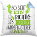 Hundeflüsterer Kissen mit Füllung 40x40 So Sieht Ein Richtig Cooler Hundeflüsterer Aus Geschenk Lustiger Spruch Geschenkidee (Grau) Blau Trendation