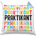 Praktikant Kissen mit Füllung 40x40 Geschenk Für Praktikanten Geschenkidee (Grau) Blau Trendation