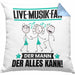 Live-Musik-Fan Kissen mit Füllung 40x40 Geschenk für Live-Musik-Fan Der Mann Der Alles Kann Geschenkidee zum Geburtstag (Grau) Blau Trendation