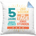 5. Geburtstag Kissen mit Füllung 40x40 Geschenk 5Er Geburtstag Geschenkidee Jungs Mädchen (Grau) Blau Trendation