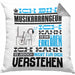 Musikarrangeur Geschenk Kissen mit Füllung 40x40 Geschenkidee für Musikarrangeur Geburtstag Lustig Ich Bin Musikarrangeur Ich Kann Es Dir Erklären Aber Nicht Für Dich Verstehen (Grau) Grau Trendation