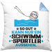 Schwimmsportler Geschenk Kissen mit Füllung 40x40 So Gut Kann Nur Ein Schwimmsportler Aussehen Geschenkidee (Grau) Blau Trendation