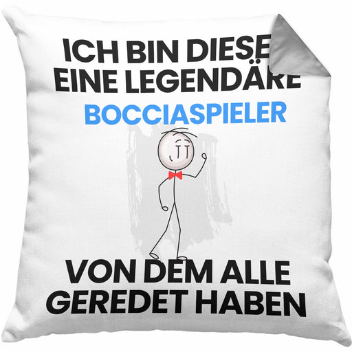 Bocciapieler Geschenk Kissen mit Füllung 40x40 Lustige Geschenkidee Geburtstag für Bocciapieler Ich Bin Dieser Legendäre Bocciapieler Von Dem Alle Geredet Haben (Grau) Grau Trendation