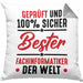 Fachinformatiker Geschenk Kissen mit Füllung 40x40 Geprüft Sicher Geschenkdiee für Fach-Finformatiker Geschenkdiee Spruch (Grau) Grau Trendation