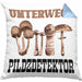 Pilzsammler Geschenk Kissen mit Füllung 40x40 Pilze Sammeln Geschenkidee Pilzsucher Pilzliebhaber Spruch (Grau) Blau Trendation
