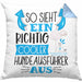 Hundeausführer Kissen mit Füllung 40x40 So Sieht Ein Richtig Cooler Hundeausführer Aus Geschenk Lustiger Spruch Geschenkidee (Grau) Blau Trendation