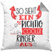 Ringer Kissen mit Füllung 40x40 Geschenk So Sieht Ein Richtig Cooler Ringer Aus Geschenkidee Spruch Lustig (Grau) Grau Trendation