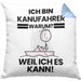 Kanufahrer Geschenk Kissen mit Füllung 40x40 Lustiger Spruch Ich Bin Kanufahrer Warum Weil Ich Es Kann Geschenkidee Bester Kanufahrer Geburtstag (Grau) Blau Trendation