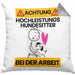 Hundesitter Kissen mit Füllung 40x40 Geschenk Lustiger Spruch Geschenkidee für Hundesitter Achtung Hochleistungs Hundesitter Bei Der Arbeit (Grau) Grau Trendation