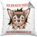Chihuhahua Besitzer Kissen mit Füllung 40x40 Geschenk Geschenkidee Frauchen Herrchen Ich Bin Nicht Perfekt Aber Mein Chihuaha Ist Es (Grau) Grau Trendation