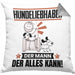 Hundeliebhaber Kissen mit Füllung 40x40 Geschenk für Hundeliebhaber Der Mann Der Alles Kann Geschenkidee zum Geburtstag (Grau) Grau Trendation