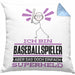 Baseballspieler Geschenk Kissen mit Füllung 40x40 Ich Bin Baseballspieler Aber Sag Doch Einfach Superheld Lustige Geschenkdiee für Baseballspieler (Grau) Blau Trendation