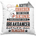 Breakdancer Geschenk Kissen mit Füllung 40x40 Lustiger Spruch Erheben Sie Sich Der Breakdancer Betritt den Raum (Grau) Grau Trendation