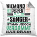 Sänger Geschenk Kissen mit Füllung 40x40 Lustige Geschenkidee für Sänger Geburtstag Niemand Ist Perfekt Aber Als Sänger Ist Man Nah Dran (Grau) Grau Trendation