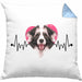 Border Collies Besitzer Kissen mit Füllung 40x40 Geschenk Lustiger Spruch Geschenkidee Herzschlag Border Collies (Grau) Blau Trendation