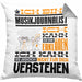 Musikjournalist Geschenk Kissen mit Füllung 40x40 Geschenkidee für Musikjournalist Geburtstag Lustig Ich Bin Musikjournalist Ich Kann Es Dir Erklären Aber Nicht Für Dich Verstehen (Grau) Grau Trendation