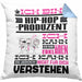 Hip-Hop-Produzent Geschenk Kissen mit Füllung 40x40 Geschenkidee für Hip-Hop-Produzent Geburtstag Lustig Ich Bin Hip-Hop-Produzent Ich Kann Es Dir Erklären Aber Nicht Für Dich Verstehen (Grau) Blau Trendation