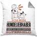 Hundeliebhaber Geschenk Kissen mit Füllung 40x40 Ich Bin Hundeliebhaber Aber Sag Doch Einfach Superheld Lustige Geschenkdiee für Hundeliebhaber (Grau) Grau Trendation