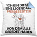 Pferdebesitzer Geschenk Kissen mit Füllung 40x40 Lustige Geschenkidee Geburtstag für Pferdebesitzer Ich Bin Dieser Legendäre Pferdebesitzer Von Dem Alle Geredet Haben (Grau) Blau Trendation