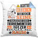 Tierheimunterstützer Geschenk Kissen mit Füllung 40x40 Lustiger Spruch Erheben Sie Sich Der Tierheimunterstützer Betritt den Raum (Grau) Blau Trendation