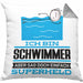 Schwimmer Geschenk Kissen mit Füllung 40x40 Ich Bin Schwimmer Aber Sag Doch Einfach Superheld Lustige Geschenkdiee für Schwimmer (Grau) Grau Trendation