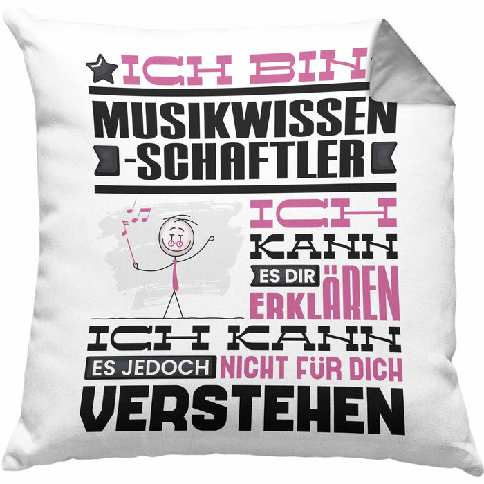 Musikwissenschaftler Geschenk Kissen mit Füllung 40x40 Lustige Geschenkdiee für einen Musikwissenschaftler Geburtstag Ich Bin Musikwissenschaftler Ich Kann Es Dir Erklären Aber Nicht Für Dich Verstehen (Grau) Grau Trendation
