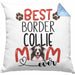 Border Collies Mom Besitzerin Kissen mit Füllung 40x40 Geschenk Lustiger Spruch Geschenkidee Besitzerin Border Collies Mama (Grau) Blau Trendation