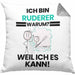 Ruderer Geschenk Kissen mit Füllung 40x40 Lustiger Spruch Ich Bin Ruderer Warum Weil Ich Es Kann Geschenkidee Bester Ruderer Geburtstag (Grau) Grau Trendation