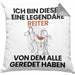 Reiter Geschenk Kissen mit Füllung 40x40 Lustige Geschenkidee Geburtstag für Reiter Ich Bin Dieser Legendäre Reiter Von Dem Alle Geredet Haben (Grau) Grau Trendation