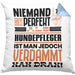 Hundepfleger Geschenk Kissen mit Füllung 40x40 Lustige Geschenkidee für Hundepfleger Geburtstag Niemand Ist Perfekt Aber Als Hundepfleger Ist Man Nah Dran (Grau) Blau Trendation